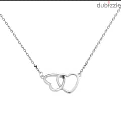 Girl's Double Heart Necklace 0