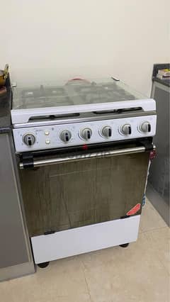 gas range with cylinder