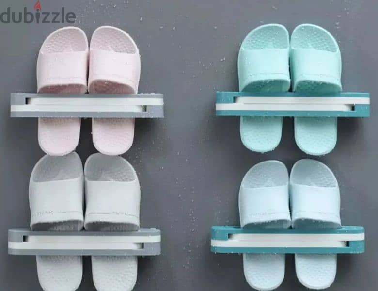 Bathroom slippers rack|3 in 1 wall mounted shoe rack. . 2