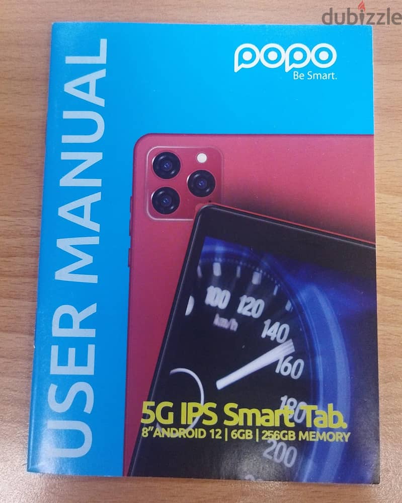 (Unused) Popo P11 5G IPS Smart Tab 8" Android 12 6GB 256GB Memory 7
