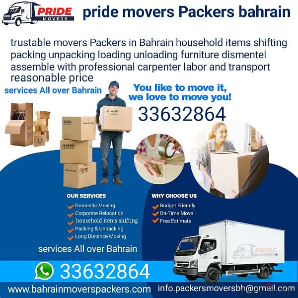 WhatsApp 33632864 professional movers Packers company in Bahrain 0