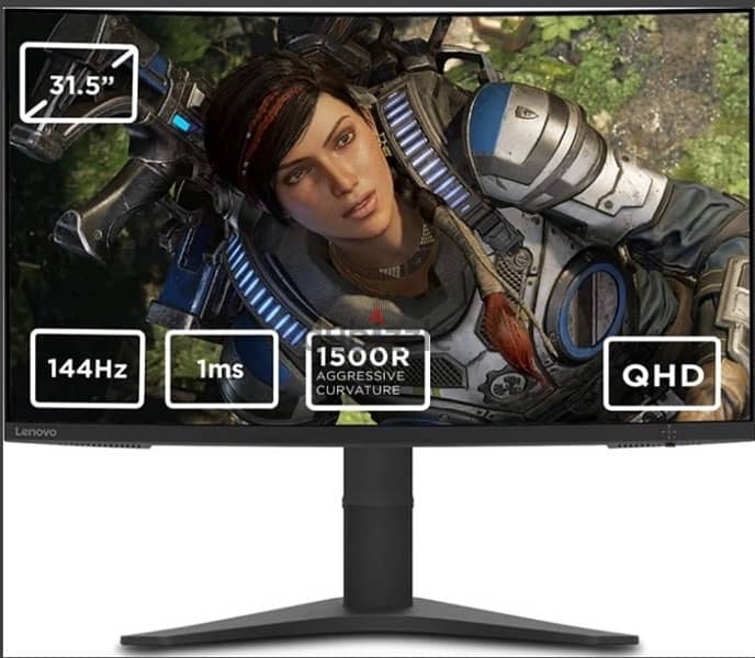Lenovo 31.5 inches 2k(2560*1440)QHD Curved LED Gaming Monitor144hz,4ms 0