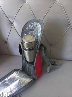 Water bottle (steel-used) with carry cover (new)