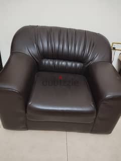Leather Brown Single Sofa BD15 0