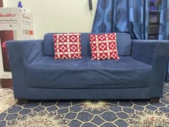2 styles sofa in blue color 0