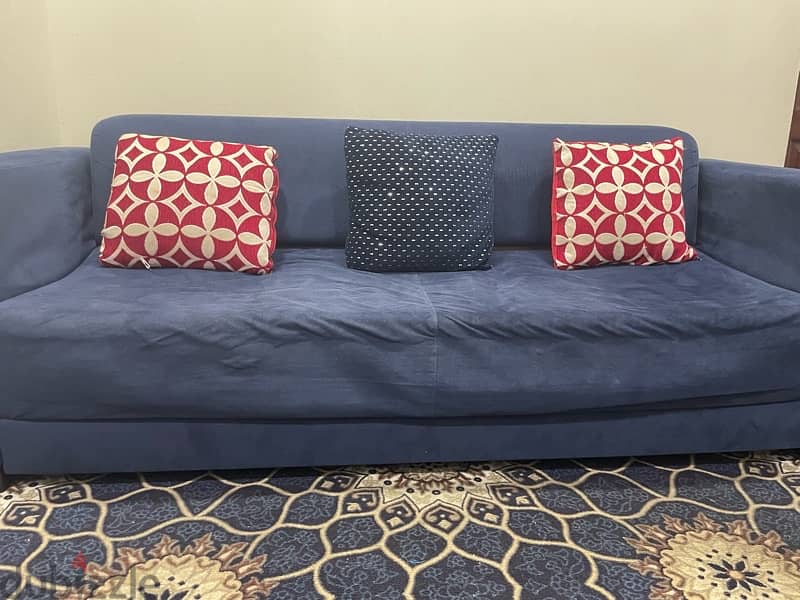 2 styles sofa in blue color 1