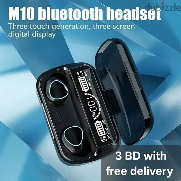 M10 Bluetooth Earphones Handfree LED Dispay Headphones  Waterproof 2