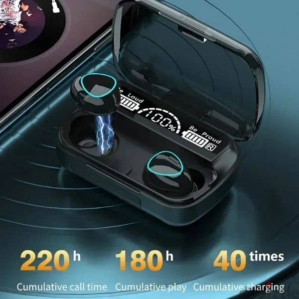 M10 Bluetooth Earphones Handfree LED Dispay Headphones  Waterproof 4