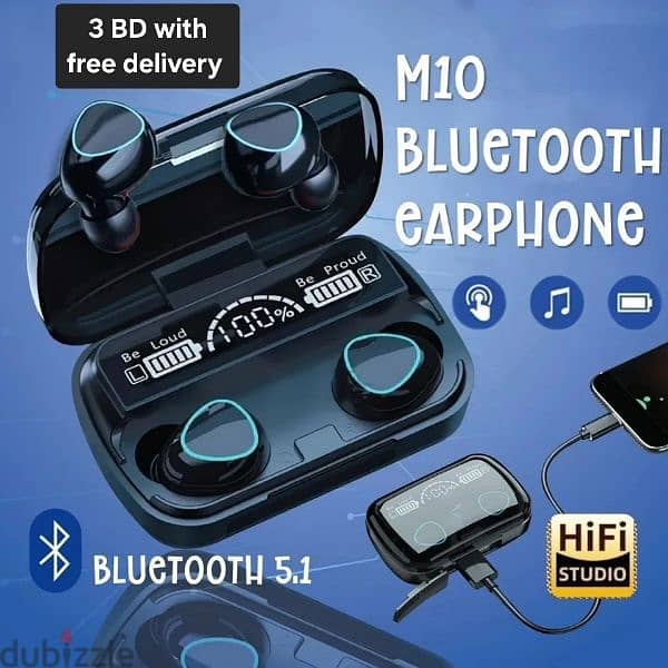 M10 Bluetooth Earphones Handfree LED Dispay Headphones  Waterproof 6