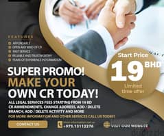 Get Your New CR Company Sign Up For 19 bd - Bahrain