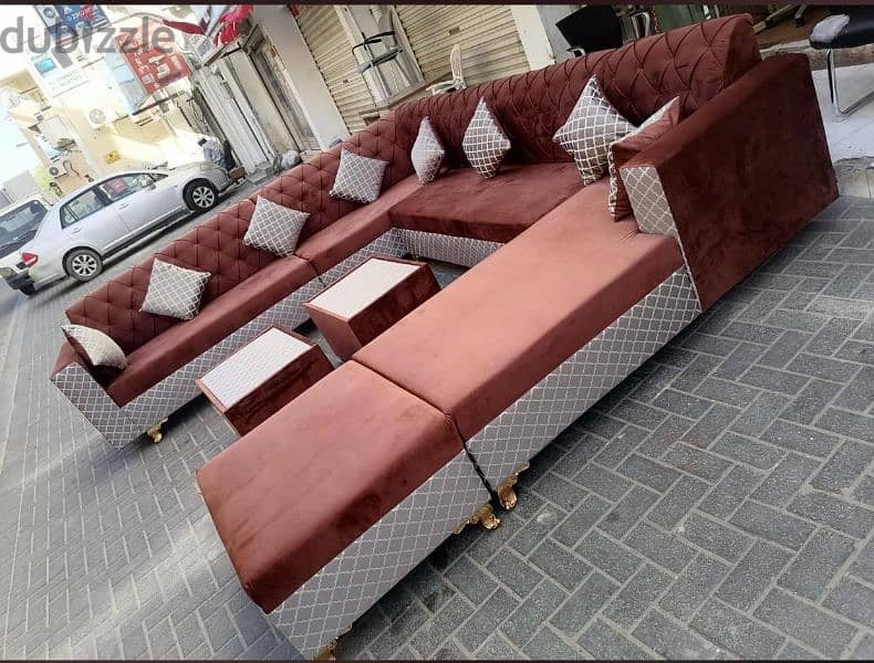 New sofa 5mtr with coffee table 75 bhd only. 39591722 8