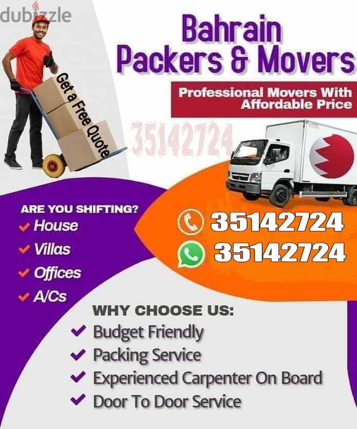 Moving packing carpenter labours Transport Delivery company Bahrain 0
