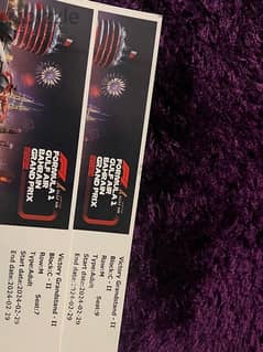 F1 2 tickets for sale 29th thursday only