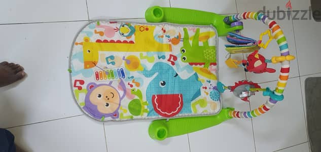 Baby bed with toys