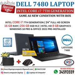 DELL Core i7 7th Generation Laptop Same New with BOX 16GB RAM+M2 256GB 0