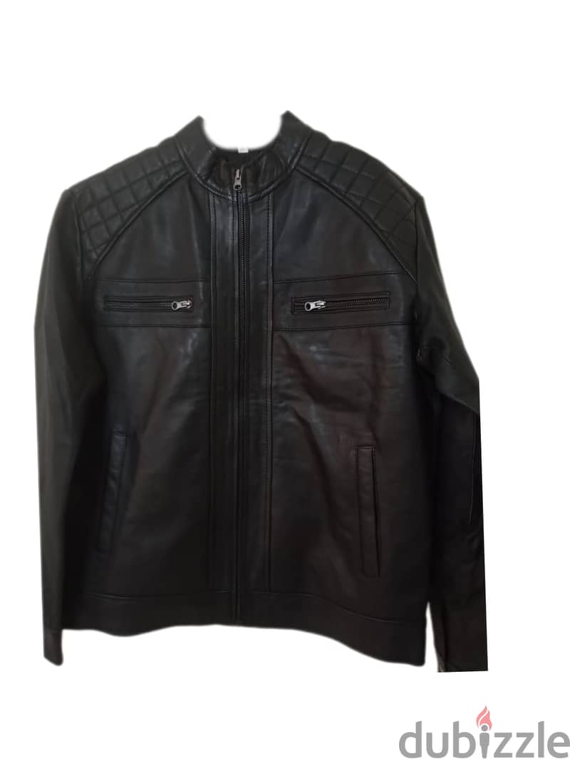 Men genuine PAKISTANI leather jacket 0