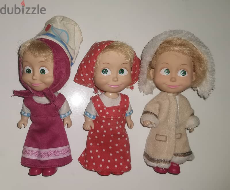 3 Cute Masha Dolls 0