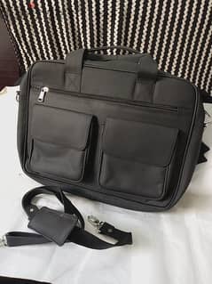 Genuine leather laptop bag