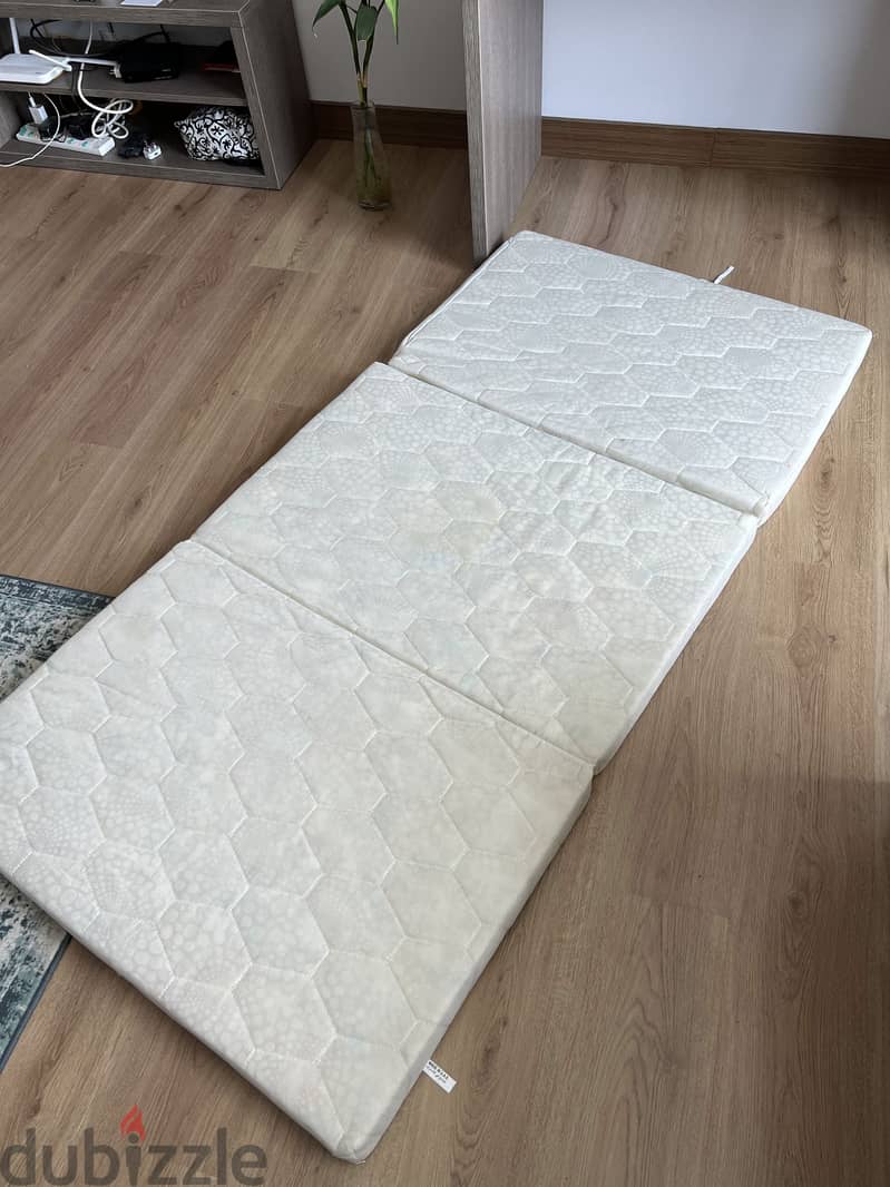 3 Fold matress, clean & covered with sheet 2