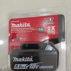 Makita Battery 18V 5AH LXT Model BL1850B بطارية مكيتا 18 فولت 0