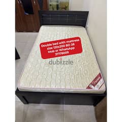 Double bed with mattress and other household items 4sale with delivery