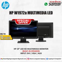 Special Offer HP 19" HD LED Monitor Built-In Speaker Good Working