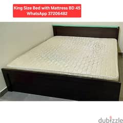 King size queen size single double bed with Mattres sale with Delivery 0