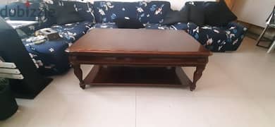 vintage strong wood coffee table