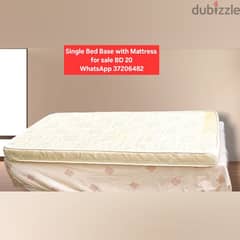 Single bed base with mattress and other items for sale with Delivery 0