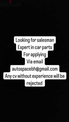 Looking for car parts salesman 0
