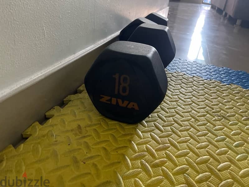 High quality Dumbells 18kg each almost new 1