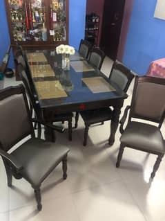 Dinning table with 6 chairs and bought from Home centre. 0