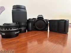 Nikon Z50 Mirrorless camera with 2 Z lenses and extra battery for sale