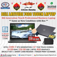 Touch Laptop 8th Generation DELL Core i7 16GB RAM + 256GB M. 2 SSD 14" 0