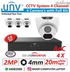 Brand New CCTV System With Full Kit 4 Channel DVR & 4 Cameras 20 Meter