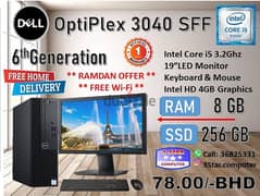 RAMDAN Offer Dell i5 6th Gen RAM 8GB SSD 256GB 19"LED Monitor + Wi-Fi 0