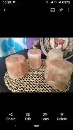 Himalayan salt candle holders 10bd for 4 pieces