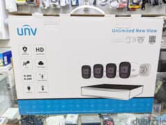 Brand New UNV CCTV System Full Kit 4 Channel DVR + 4 Cameras with 20 m
