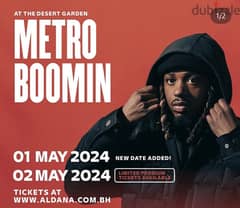 2 x Metro Boomin Tickets -May 1st General Admission