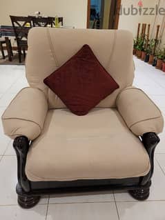 Beautiful Sofa 1 Seater Chair - Wooden frame for sale 0