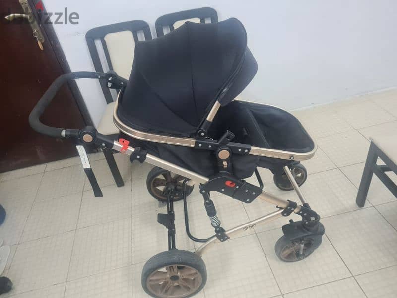 American made adjustable baby stroller with suspensions and safeties 4