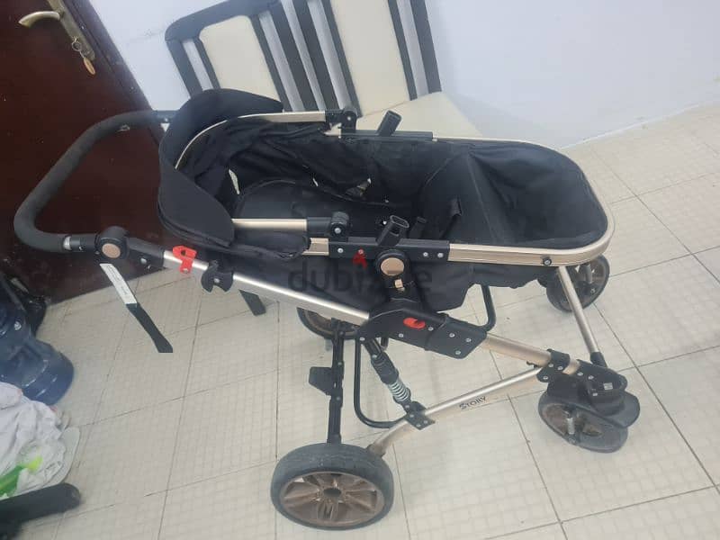 American made adjustable baby stroller with suspensions and safeties 5