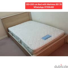 Double bed with mattress and other items for sale with Delivery