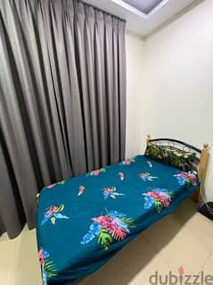singled bed with mattress in good condition for sale