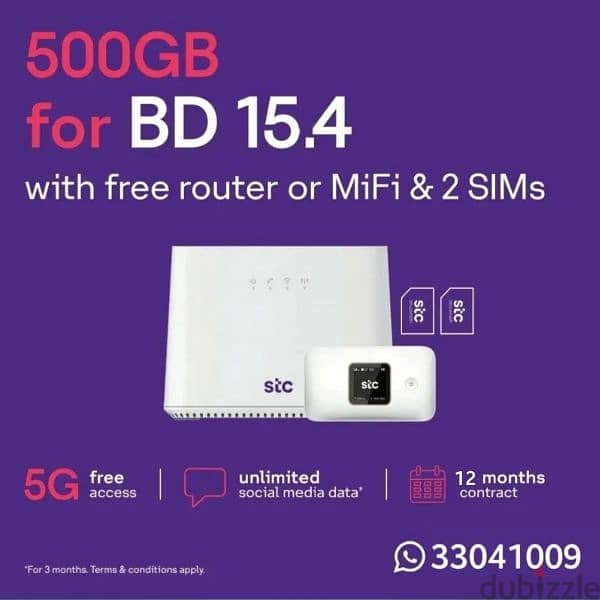 STC 5G Home broadband, Fiber, 5G Mobile broadband, Voice and Data Sim 6