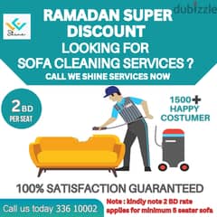 Sofa/carpet/mattress cleaning Ramadan special discount offer
