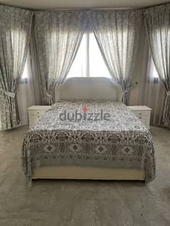 Full bed set with head board and side tables