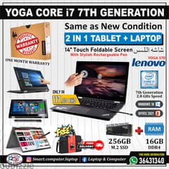 LENOVO Yoga I7 7th Generation Touch 2 In 1 Laptop & Tablet 16GB Ram 0