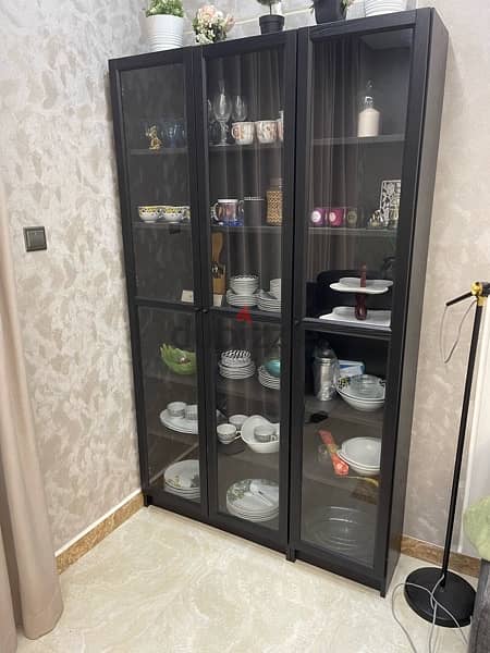 3 Door Glass cabinet IKEA 1