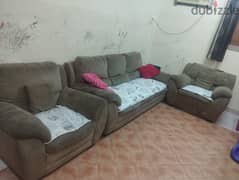 contact (36216143) 5 seater sofa in good condition only need to clean
